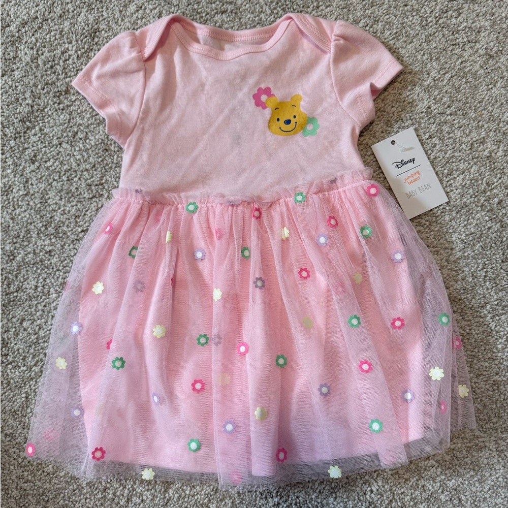 NWT Disney/Jumping Beans Pink Dress Winnie the Pooh and floral design